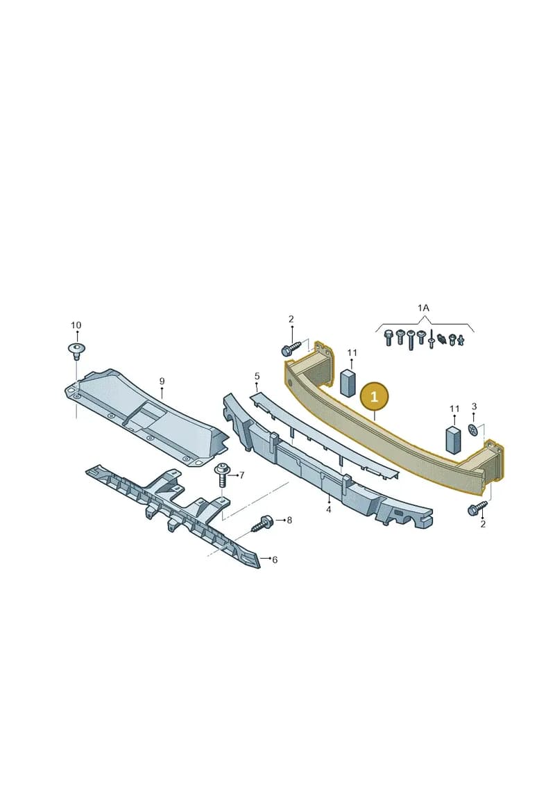 8U0807109C — Audi Q3 quattro (2011-2015) diagram 728807000, position 1