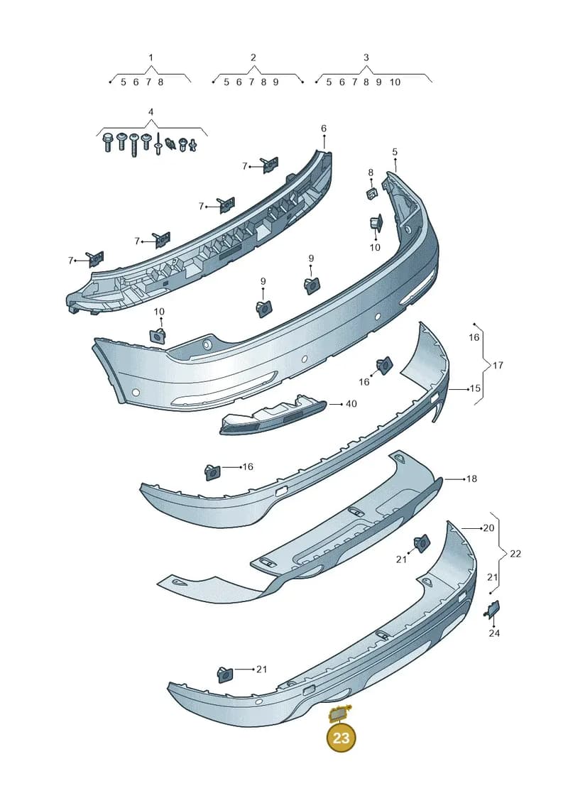 8U0807441F4U8 — Audi Q3 (2014-2019) diagram 855807600, position 23