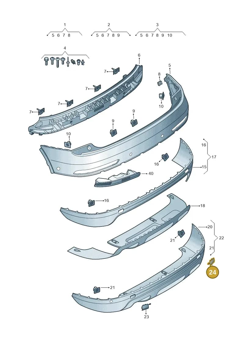 8U0807442F4U8 — Audi Q3 (2014-2019) diagram 855807600, position 24