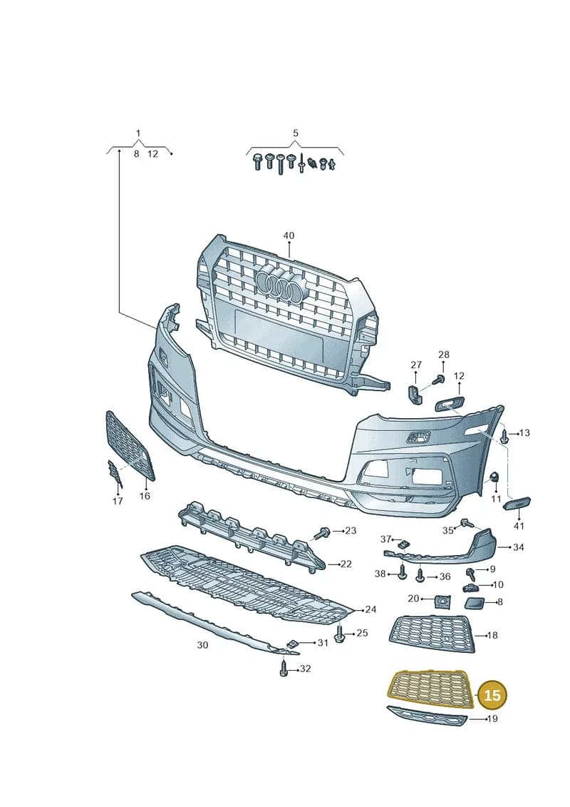 8U0807681ST94 — Audi Q3 (2014-2019) diagram 855807260, position 15