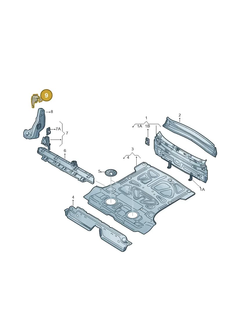 8U0809302A — Audi Q3 1.4 (2016-) diagram 728813000, position 9