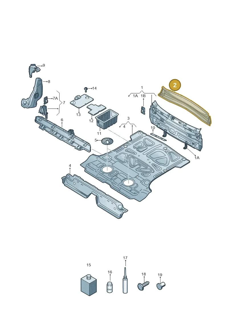 8U0813307 — Audi RS Q3 (2013-2018) diagram 764813000, position 2