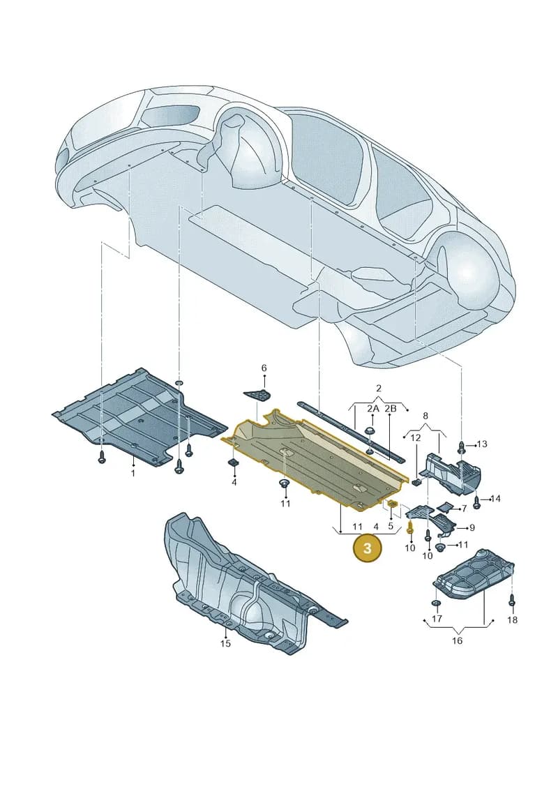 8U0825207 — Audi Q3 1.4 (2016-) diagram 855825000, position 3