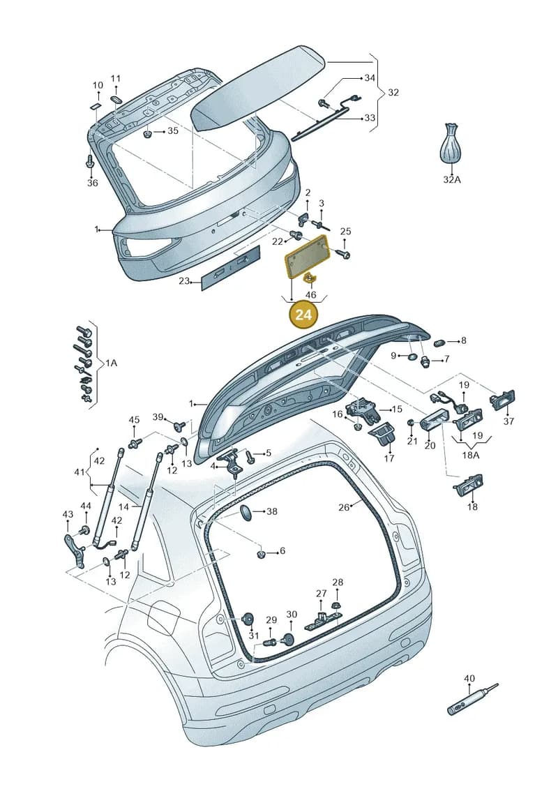 8U0827113A9B9 — Audi Q3 (2014-2019) diagram 728827000, position 24