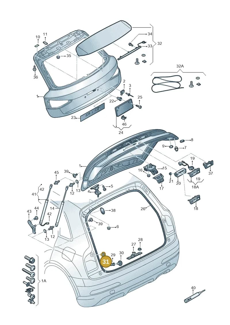 8U0827787 — Audi RS Q3 (2013-2018) diagram 764827000, position 31