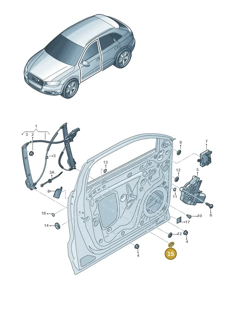 8U0837798 — Audi Q3 1.4 (2016-) diagram 728837600, position 15