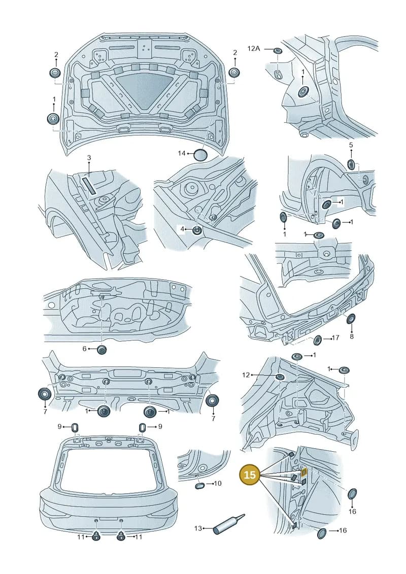8U0837903 — Audi Q3 1.4 (2016-) diagram 728803350, position 15