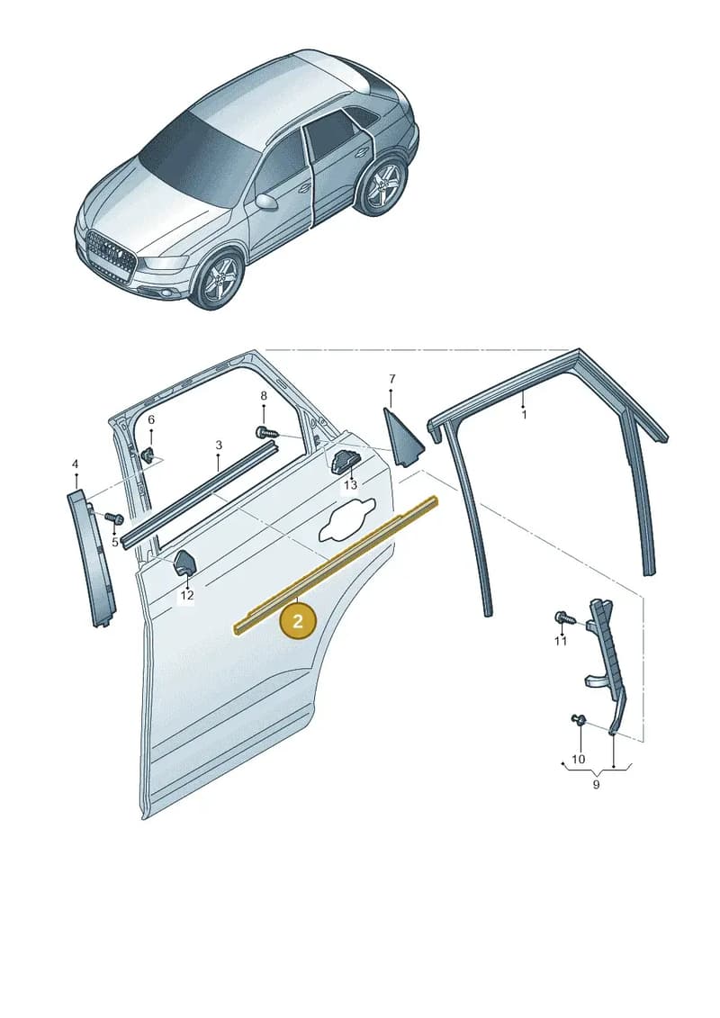 8U0839477 — Audi Q3 1.4 (2016-) diagram 728839400, position 2