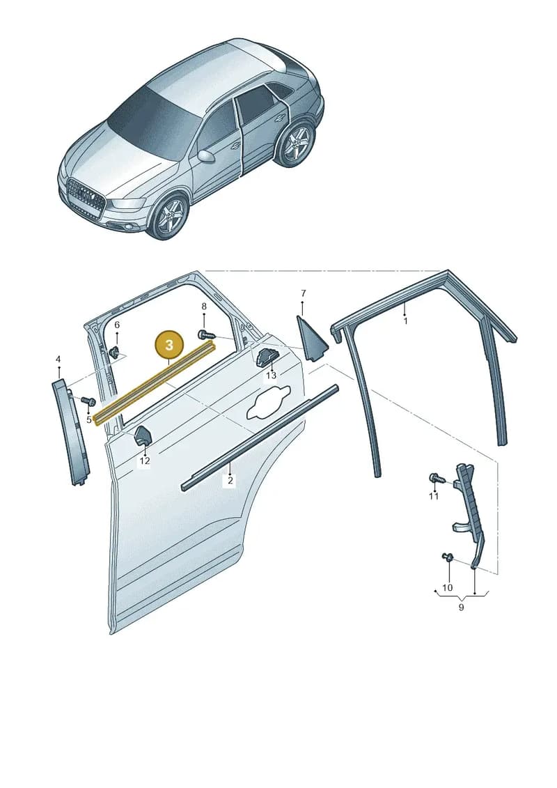 8U0839479 — Audi Q3 1.4 (2016-) diagram 728839400, position 3