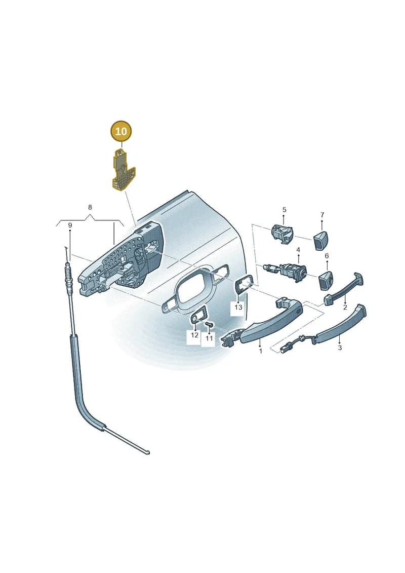 8U0839897 — Audi Q3 1.4 (2012-2016) diagram 728837000, position 10