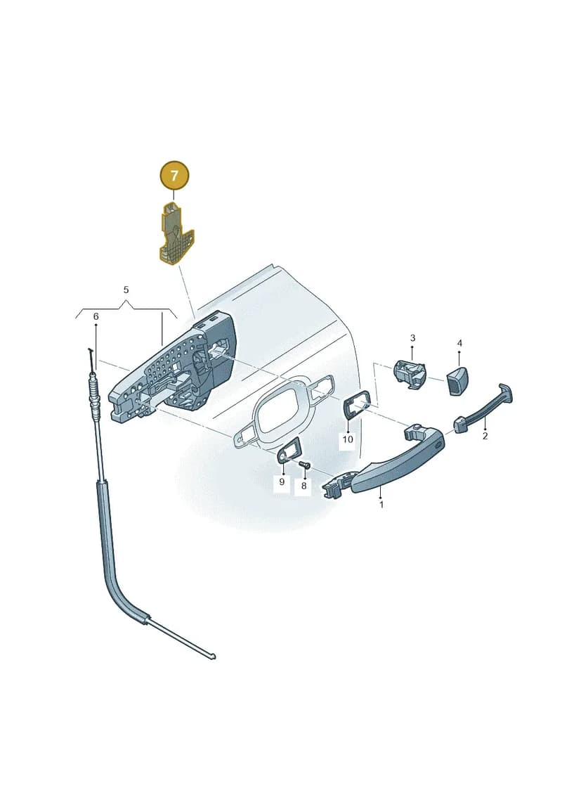 8U0839897 — Audi Q3 1.4 (2016-) diagram 764839000, position 7