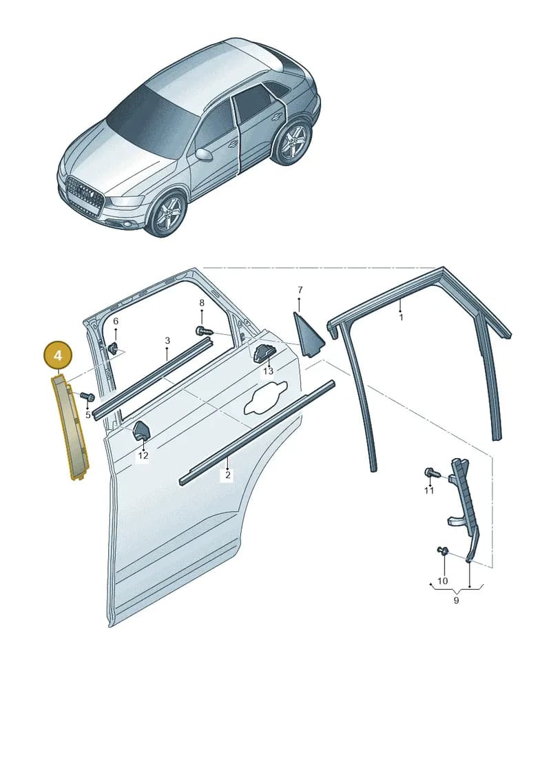8U0839902C5FQ — Audi Q3 (2014-2019) diagram 728839400, position 4