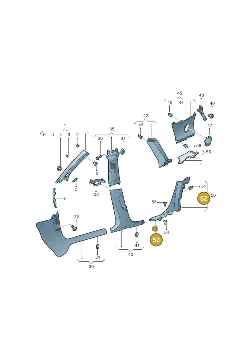 8U0853147 — Audi A3 Limousine 2.0 (2017-2021) diagram 820867650, position 52