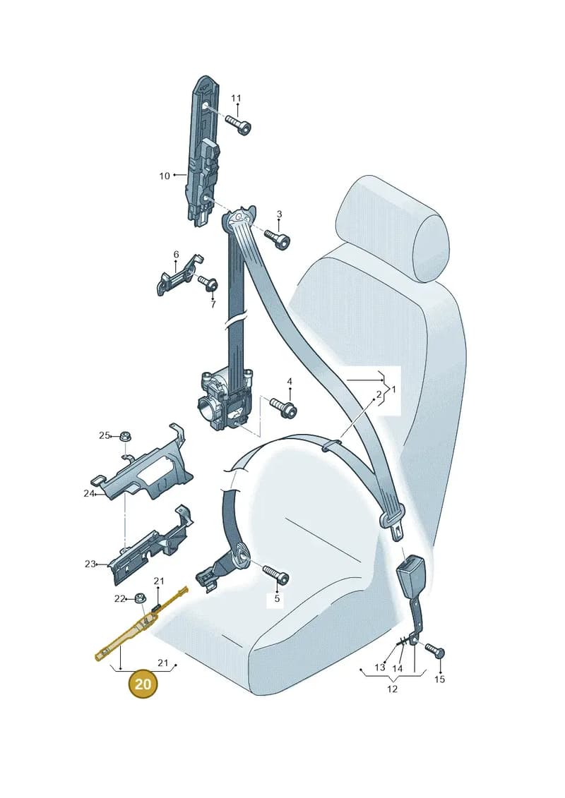 8U0857619 — Audi Q3 (2014-2019) diagram 728857650, position 20