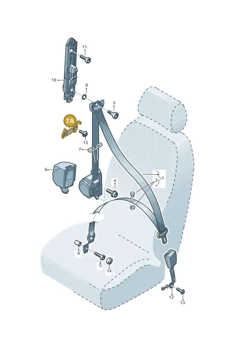 8U0857781 — Audi Q3 quattro (2011-2015) diagram 708857600, position 7A