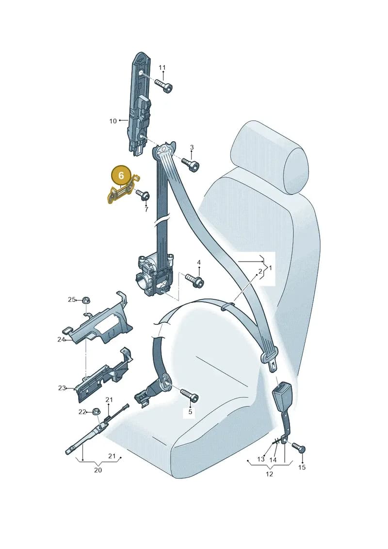 8U0857781 — Audi Q3 (2014-2019) diagram 728857650, position 6