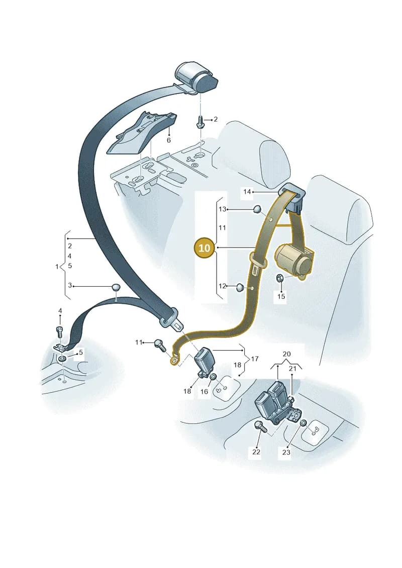8U0857807BV04 — Audi Q3 (2014-2019) diagram 728857700, position 10