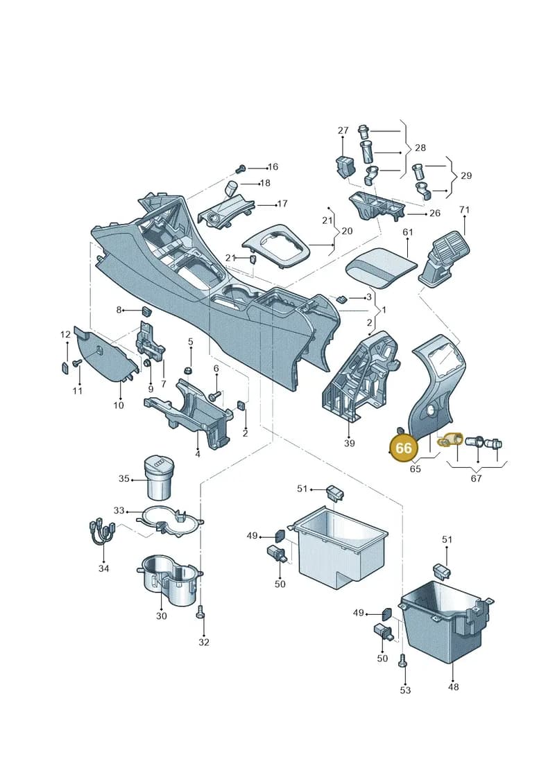 8U0858137 — Audi Q3 quattro 2.0 (2016-2019) diagram 895863050, position 66