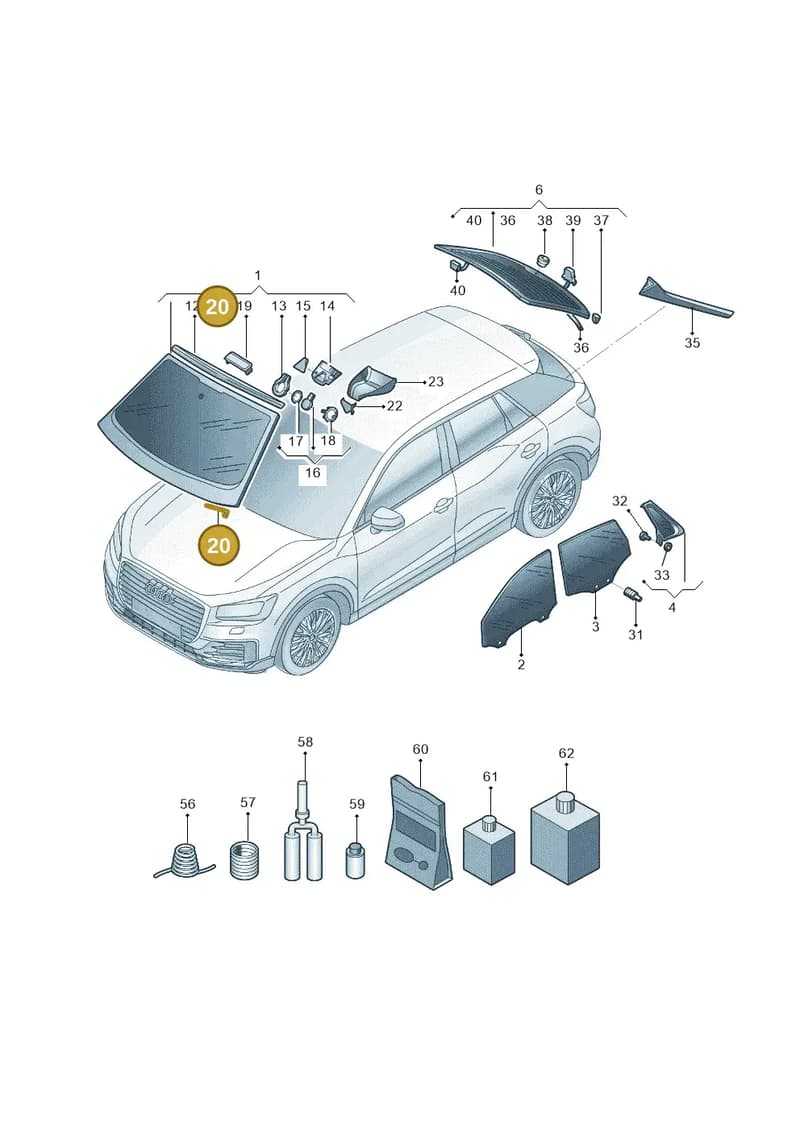 8U0858299 — Audi Q2L BEV (2019-2023) diagram 535845000, position 20