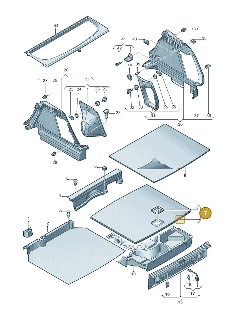 8U0861529A87A — Audi Q3 1.4 (2012-2016) diagram 728863900, position 7