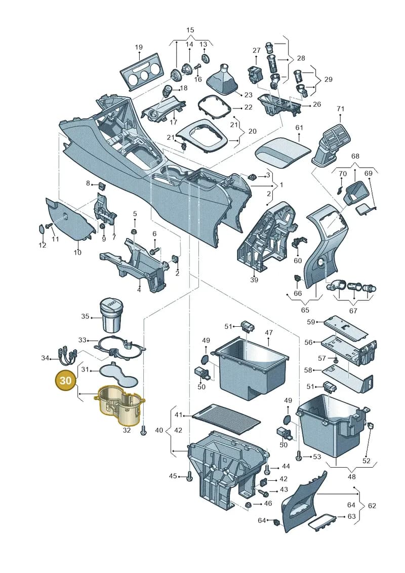 8U0862533A6PS — Audi RS Q3 (2013-2018) diagram 728863500, position 30