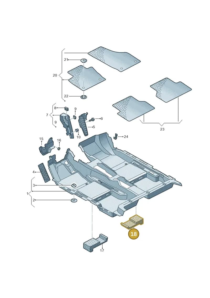 8U0863028 — Audi RS Q3 (2013-2018) diagram 764863000, position 18