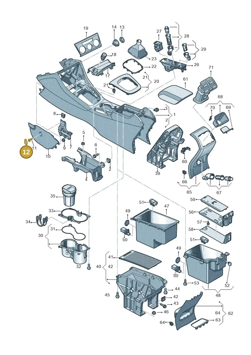 8U08632104PK — Audi Q3 (2014-2019) diagram 855863500, position 12