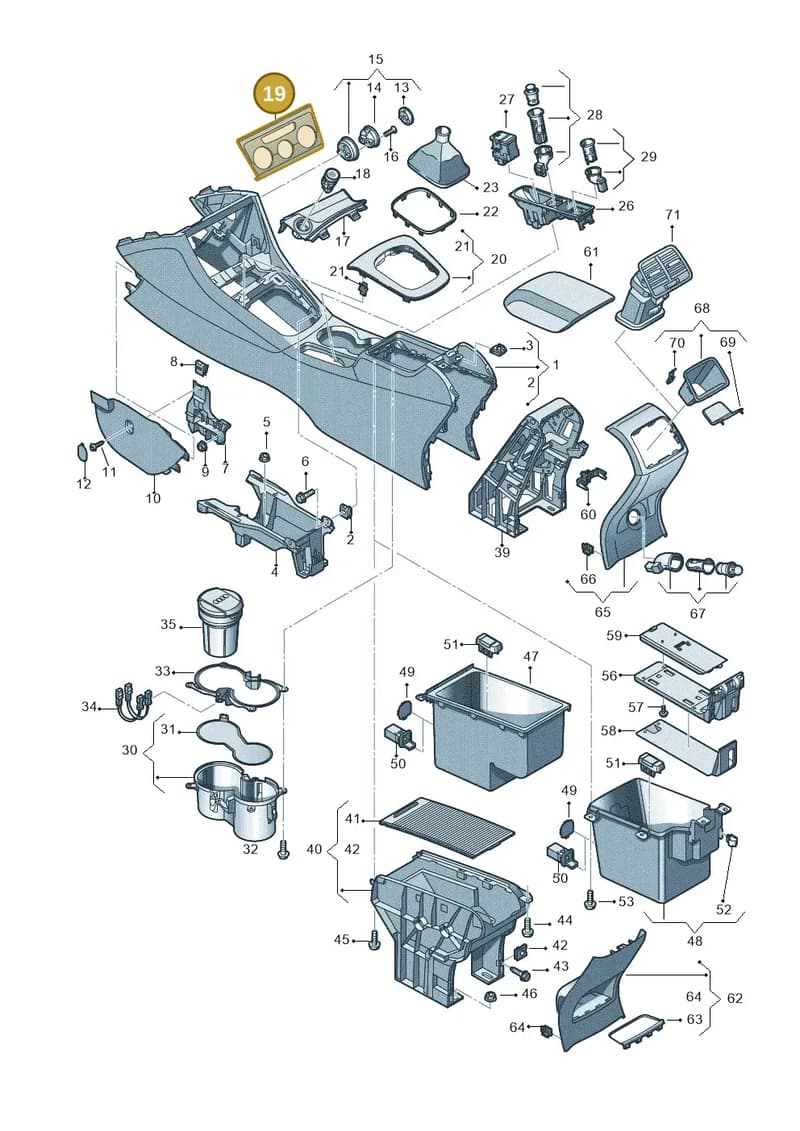 8U08632636PS — Audi RS Q3 (2013-2018) diagram 728863500, position 19