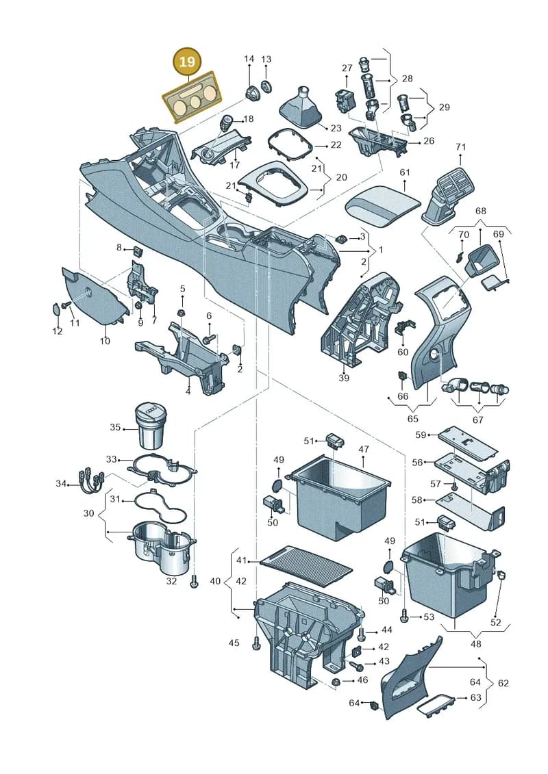 8U08632636PS — Audi Q3 (2014-2019) diagram 855863500, position 19