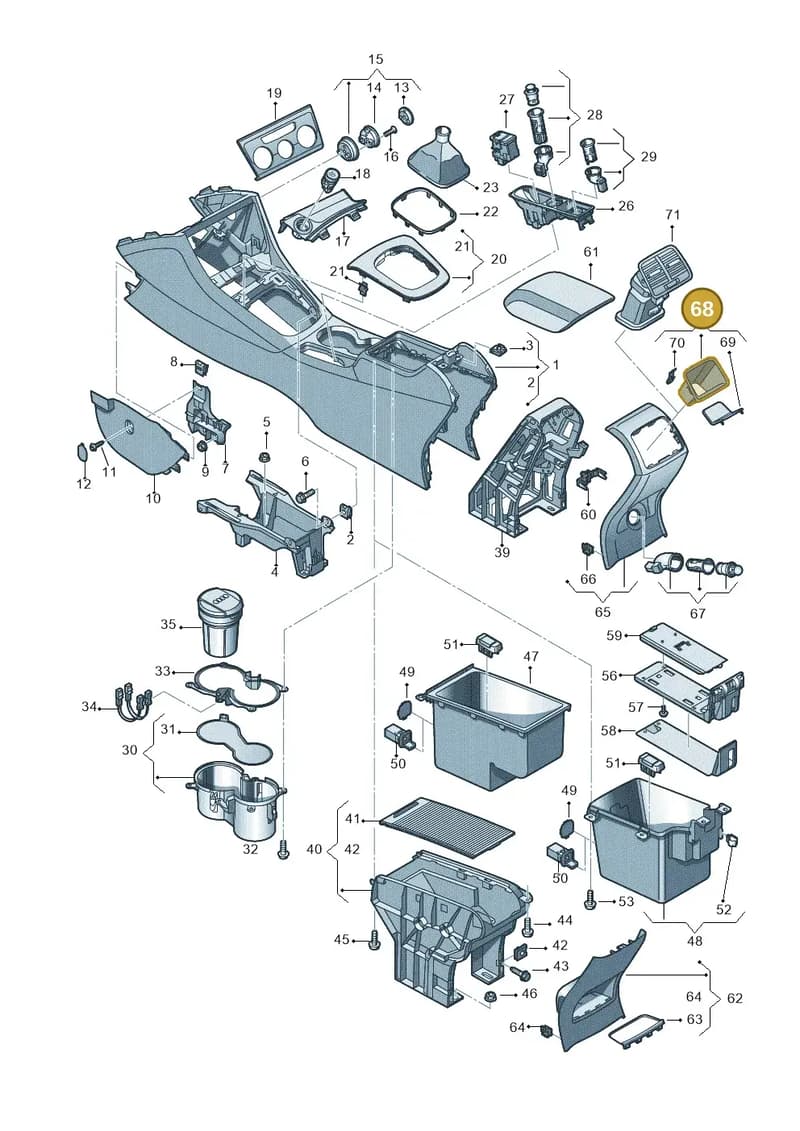 8U08633004PK — Audi RS Q3 (2013-2018) diagram 728863500, position 68