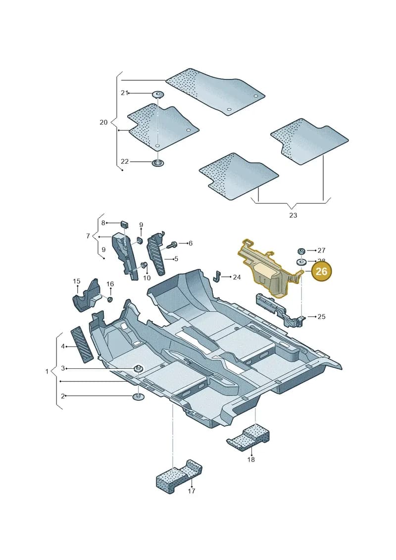 8U0863452 — Audi Q3 (2014-2019) diagram 728863000, position 26