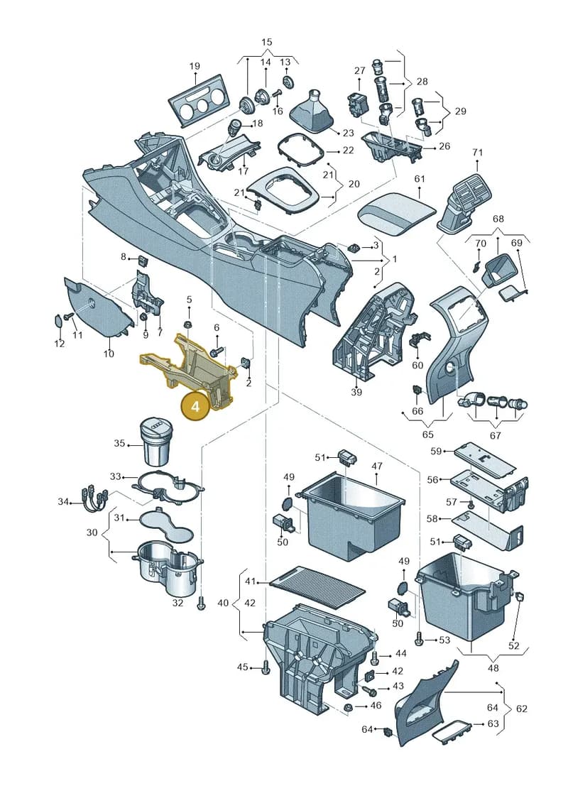 8U0863531 — Audi RS Q3 (2013-2018) diagram 728863500, position 4