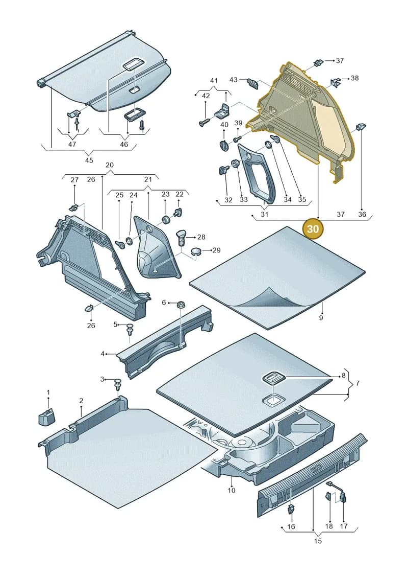 8U0863880LIBH — Audi Q3 1.4 (2016-) diagram 855863900, position 30