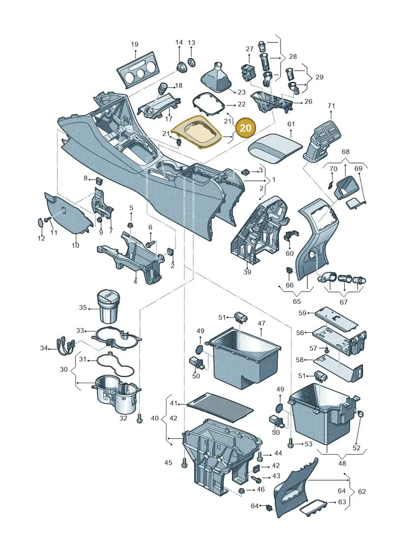 8U0864261AA4T4 — Audi Q3 1.4 (2016-) diagram 855863500, position 20