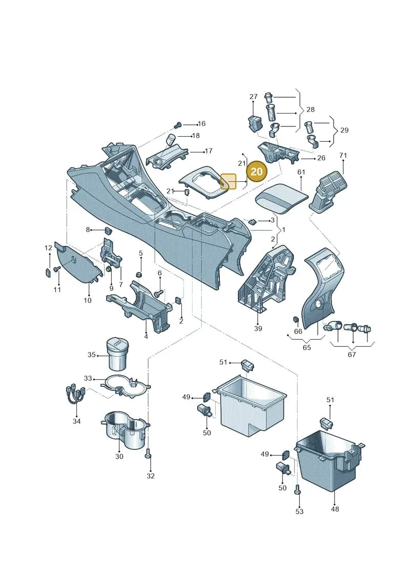 8U0864261ABQP8 — Audi Q3 quattro 2.0 (2016-2019) diagram 895863050, position 20