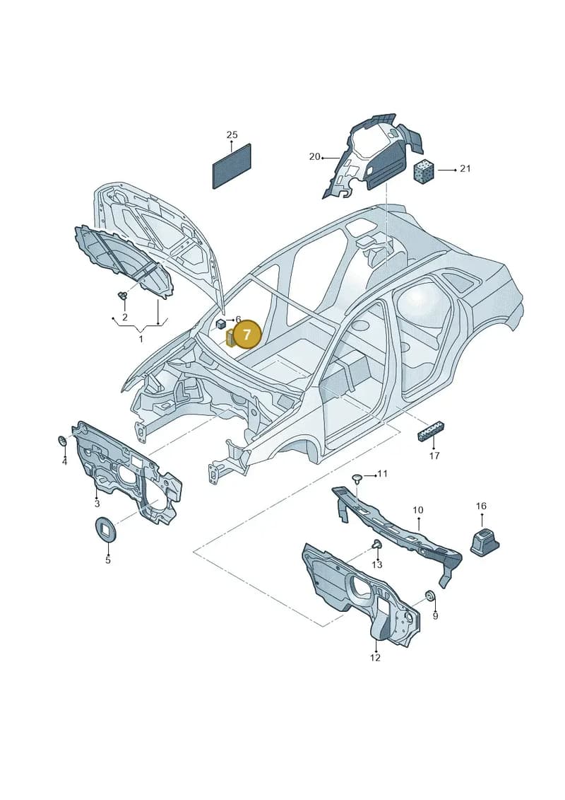 8U0864759B — Audi Q3 1.4 (2016-) diagram 728863200, position 7