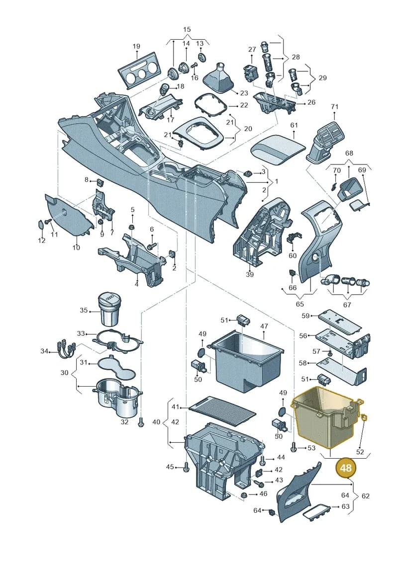 8U0864981A4PK — Audi RS Q3 (2013-2018) diagram 728863500, position 48