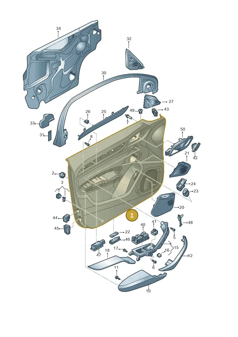 8U0867104BMTD — Audi Q3 1.4 (2016-) diagram 855867000, position 1