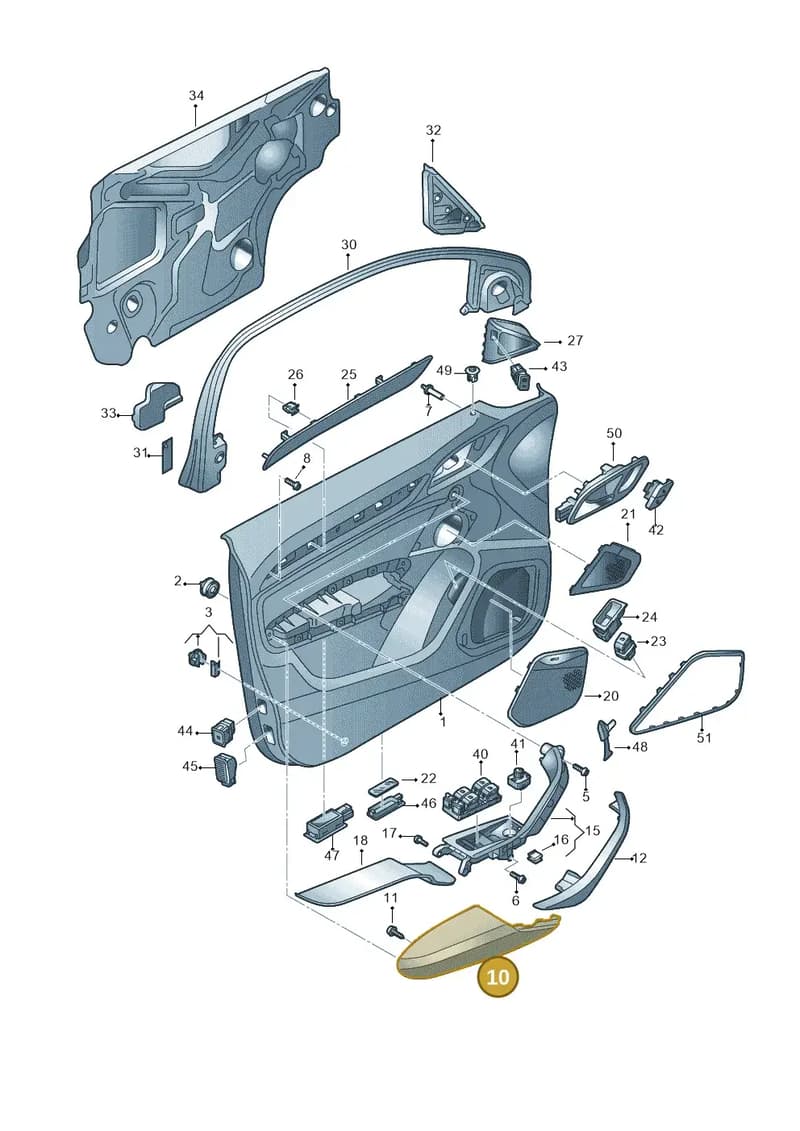 8U086717324A — Audi RS Q3 (2013-2018) diagram 728867000, position 10