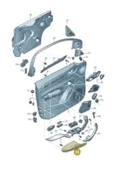 8U086717324A Audi Armrest (Soul Black 24A)