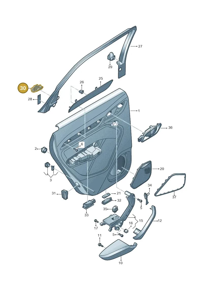 8U0867370 — Audi RS Q3 (2013-2018) diagram 764867400, position 30