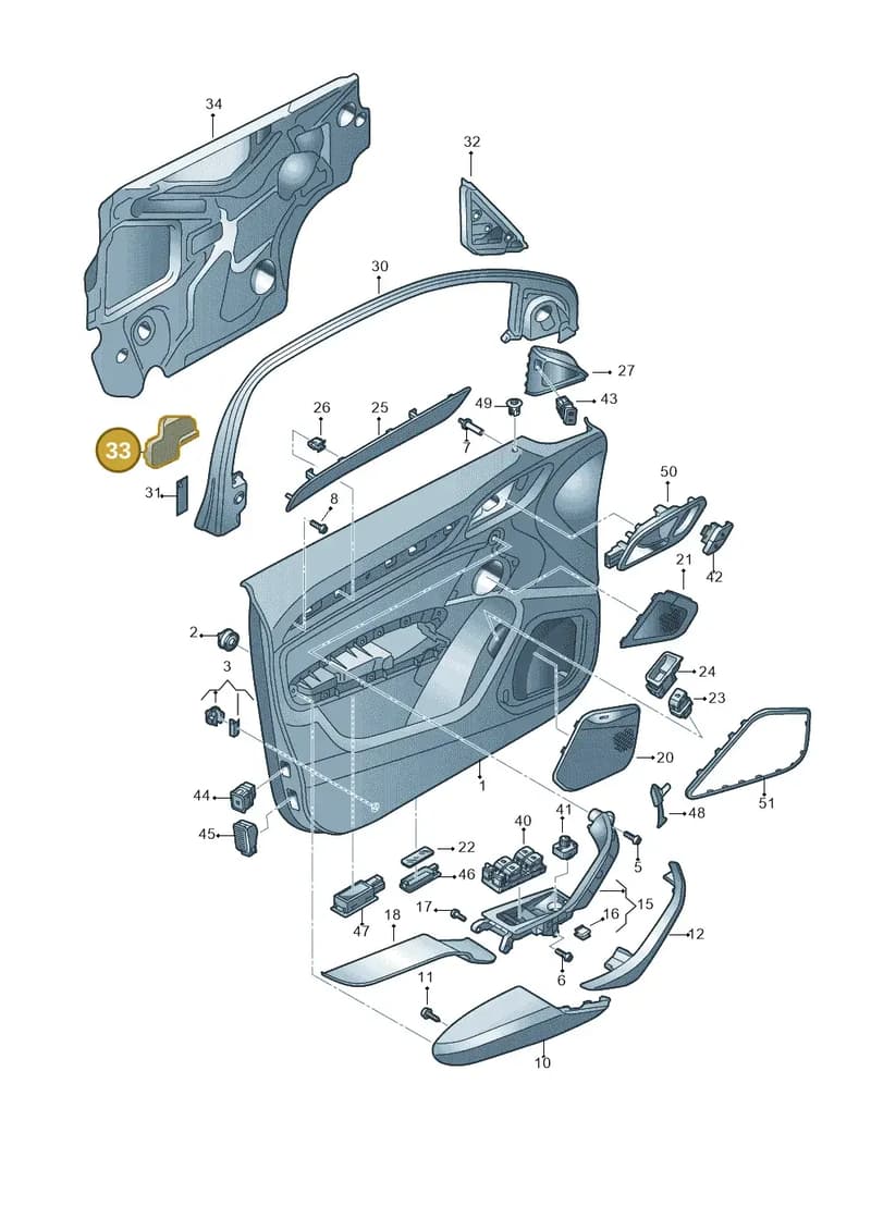 8U0867381 — Audi RS Q3 (2013-2018) diagram 728867000, position 33
