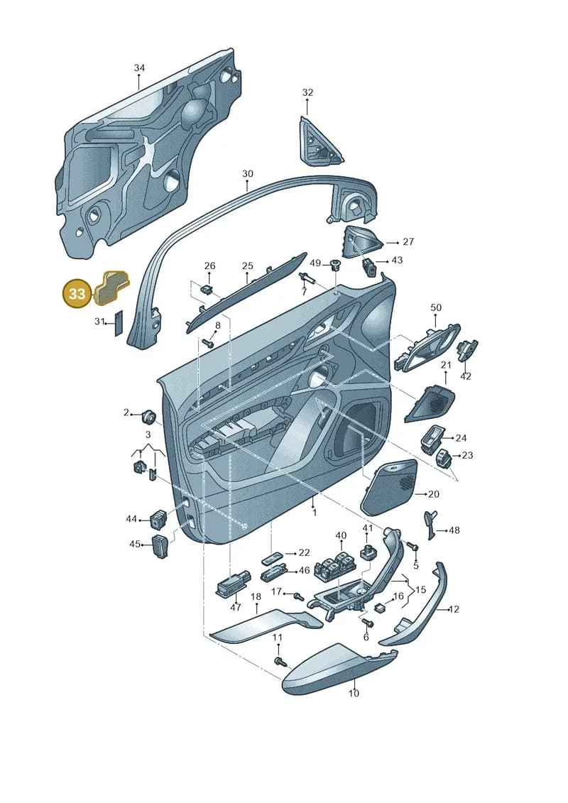 8U0867381 — Audi Q3 1.4 (2016-) diagram 855867000, position 33