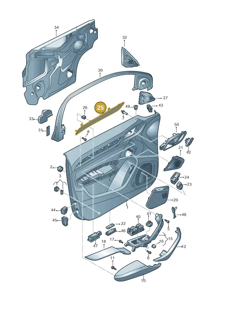 8U0867409AQP8 — Audi Q3 (2014-2019) diagram 855867000, position 25