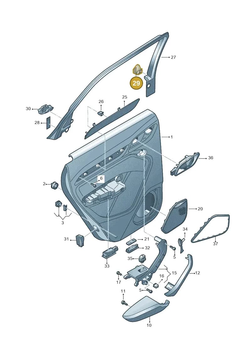 8U0867416 — Audi RS Q3 (2013-2018) diagram 764867400, position 29