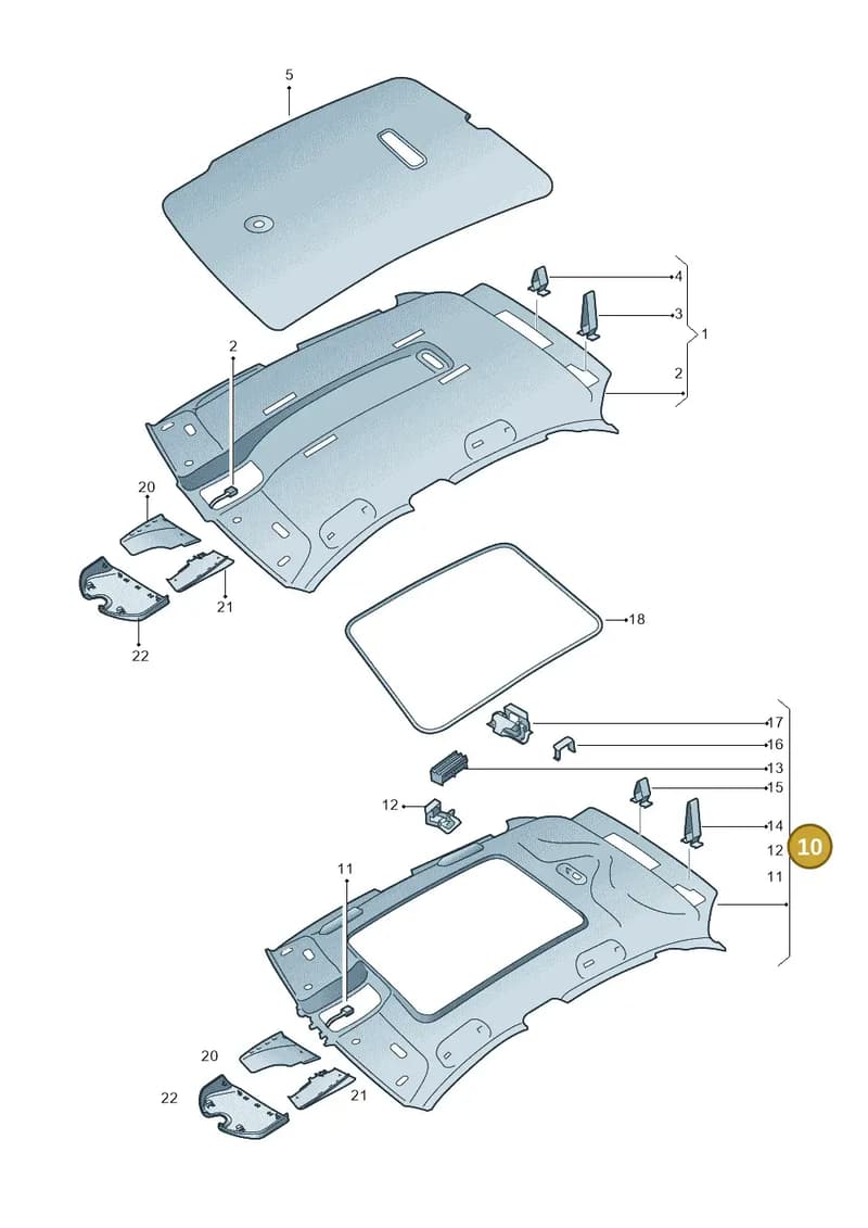 8U0867505CQW7 — Audi Q3 1.4 (2012-2016) diagram 728867550, position 10