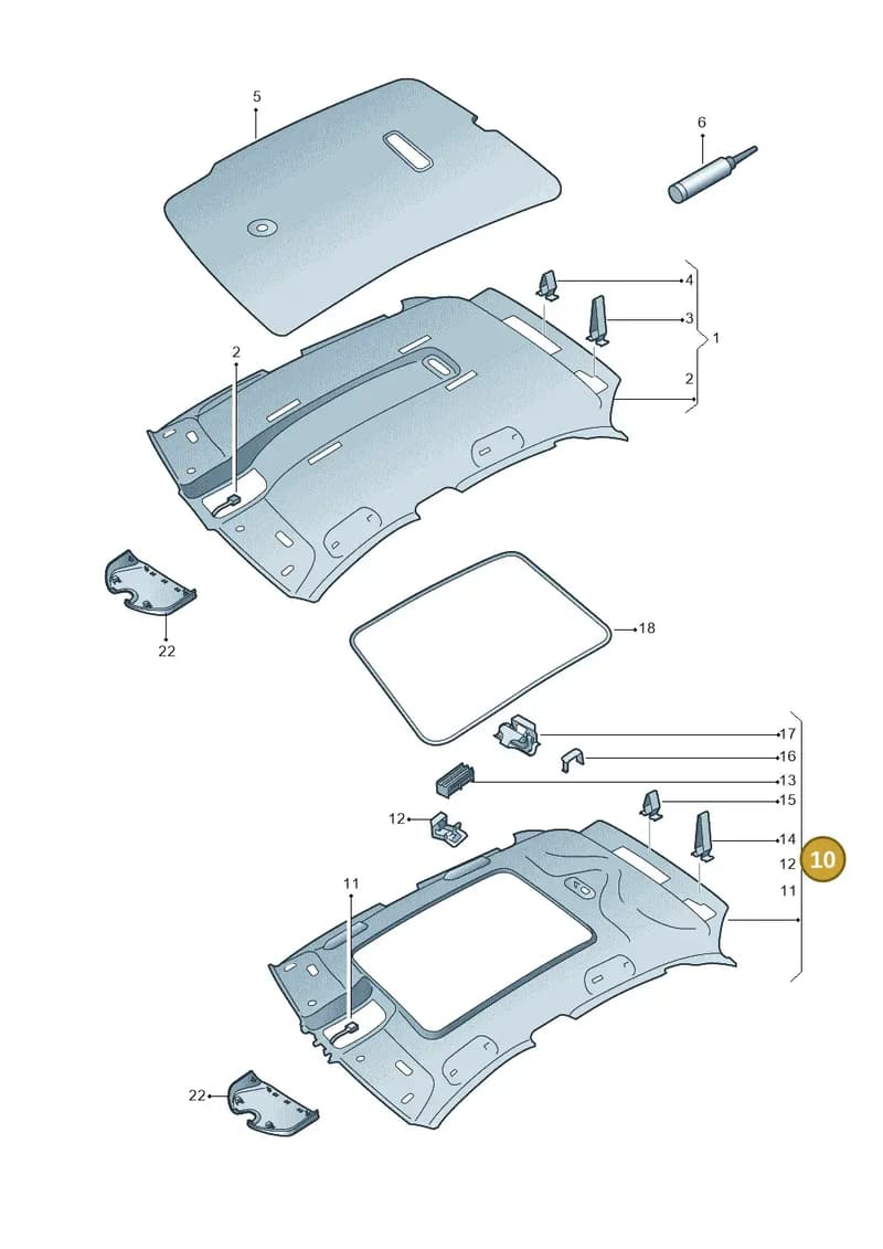 8U0867505CQW7 — Audi RSQ3 qu. 2.5 (2013-2018) diagram 764867550, position 10