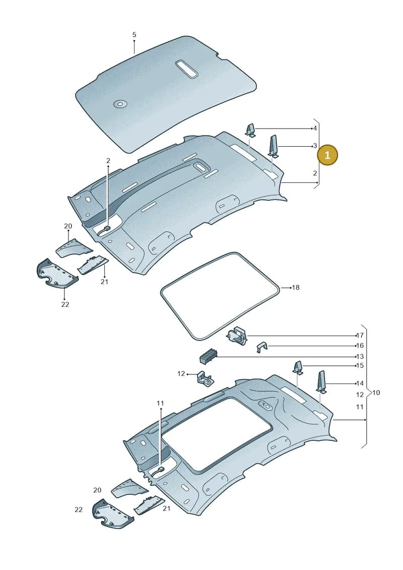 8U0867505SP8 — Audi Q3 quattro (2011-2015) diagram 728867550, position 1