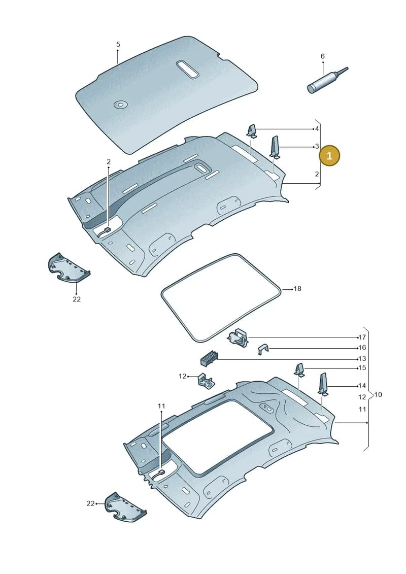 8U0867505SP8 — Audi RS Q3 (2013-2018) diagram 764867550, position 1