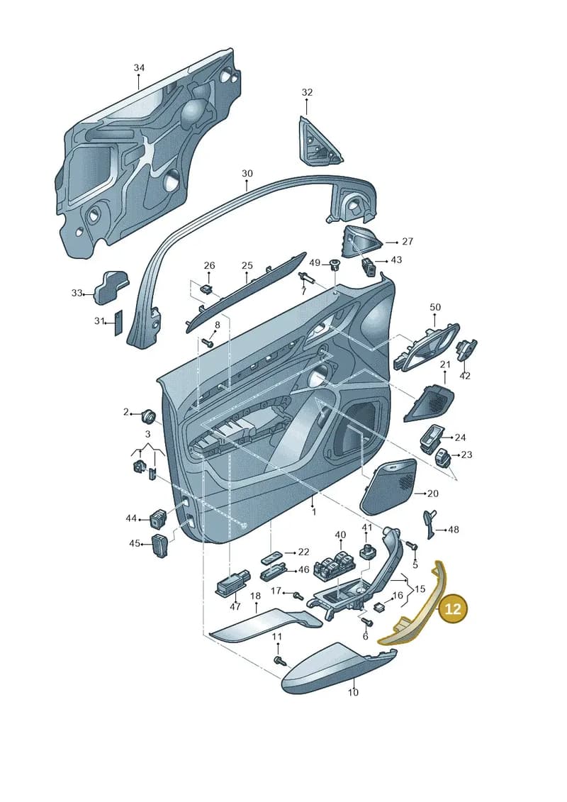 8U08675856PS — Audi Q3 (2014-2019) diagram 855867000, position 12